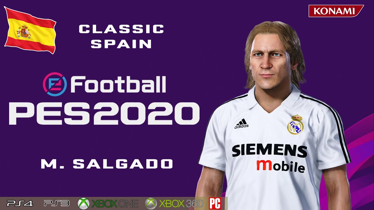 M. SALGADO face+stats (Classic Spain) How to create in PES 2020