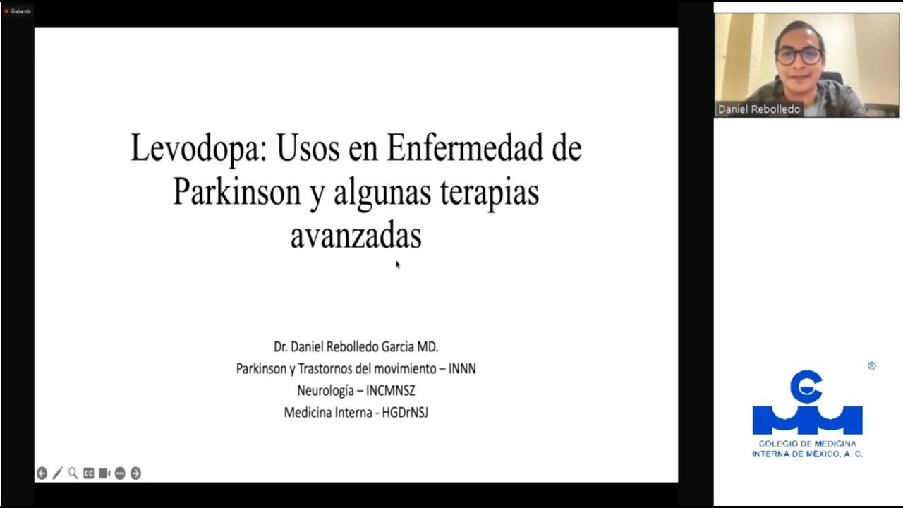 Sesión: Levodopa. Usos en enfermedad de Parkinson y terapias avanzadas.