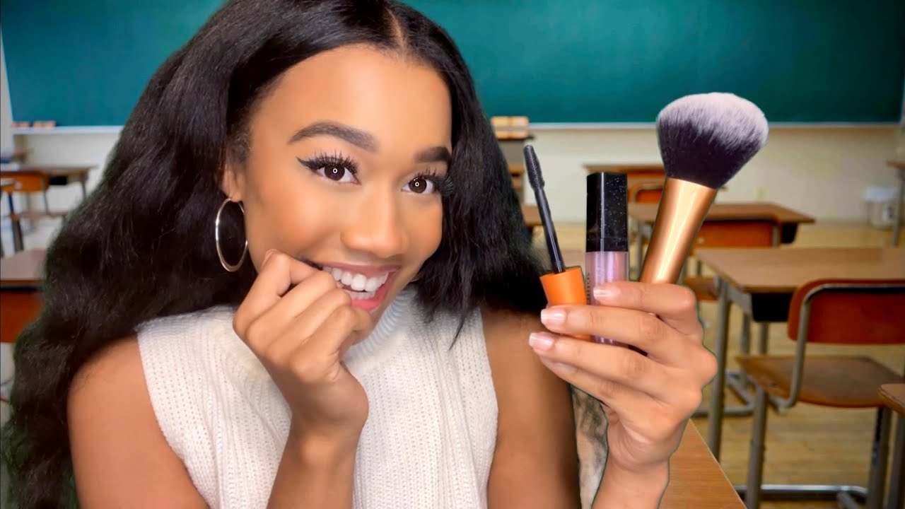 ASMR Girl Who’s Obsessed With You Does Your Make-up In The Back Of The Class 💄🤩 Make-up Role-play