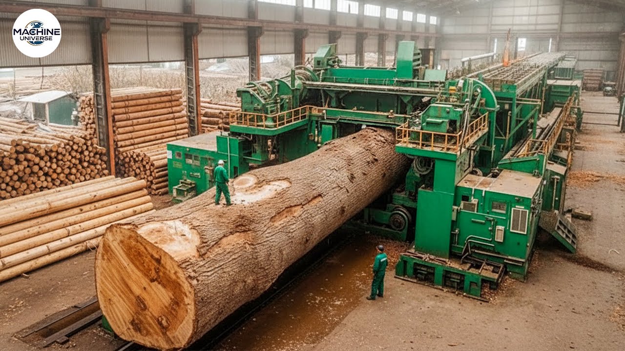 Inside America’s Futuristic Mega-Mill: How Giant Logs Become Perfect Lumber