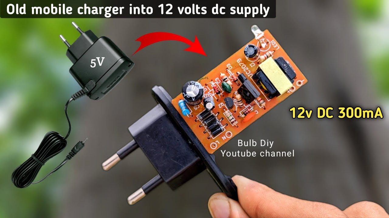 How to turn 5v adapter to 12v power supply | How to make 12v power supply with mobile charger