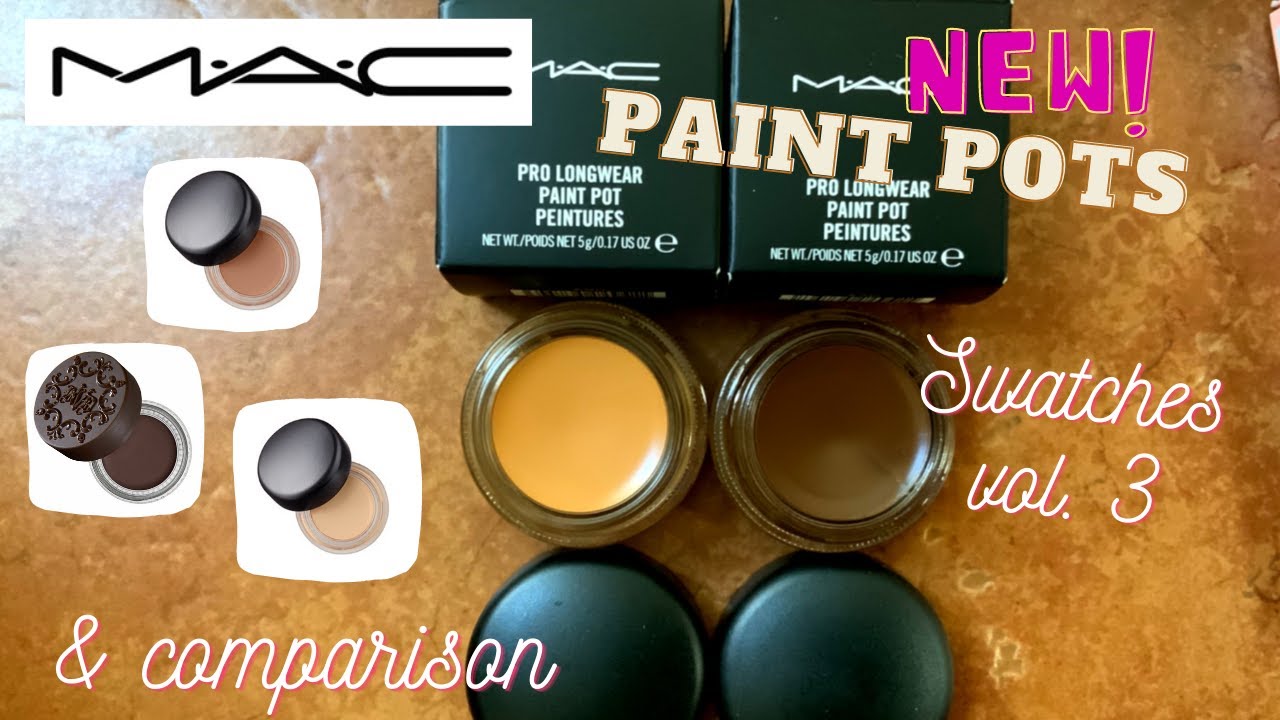 New MAC Paint Pots Contemplative States, It’s Fabstract swatches & comparison