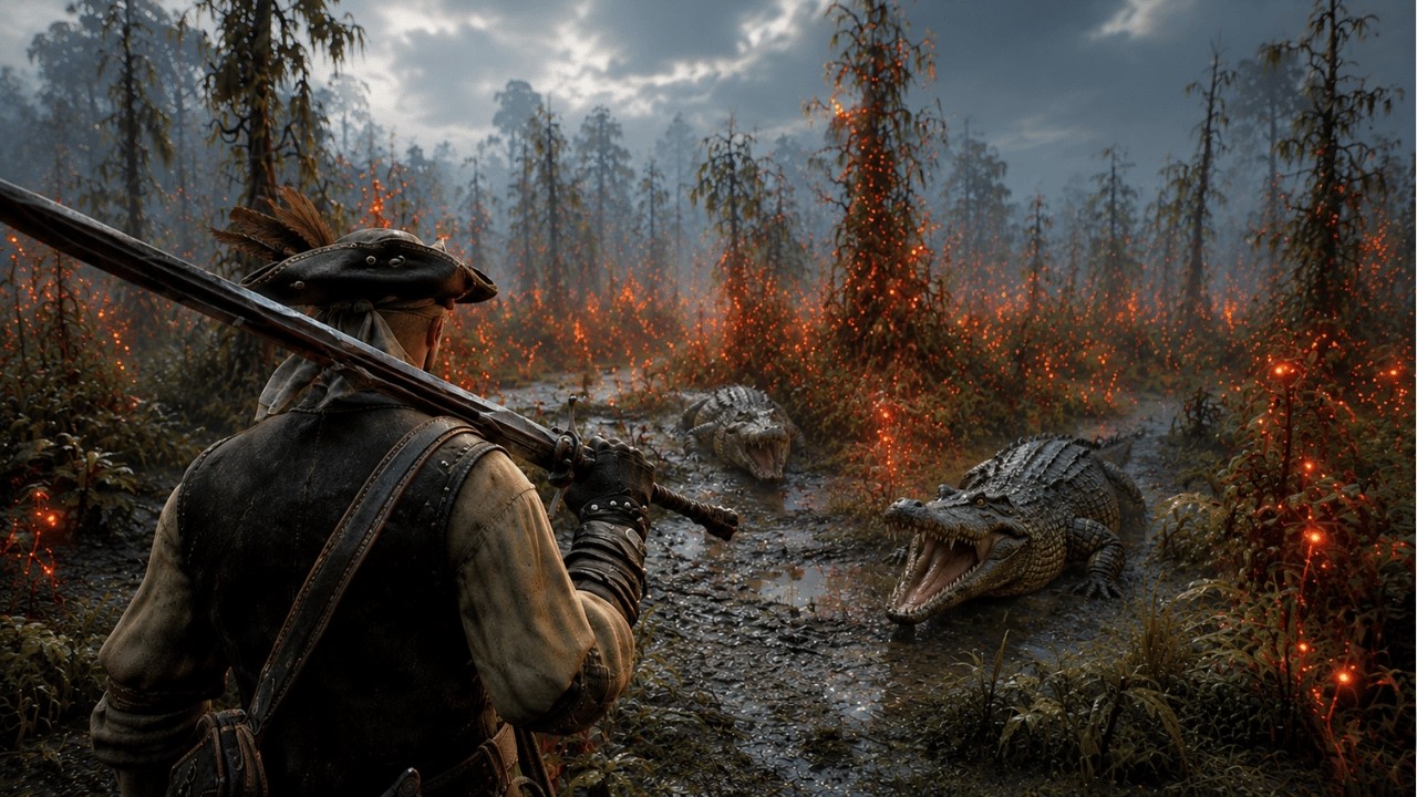 Exploring The Swamps In Windrose Is Brutal....