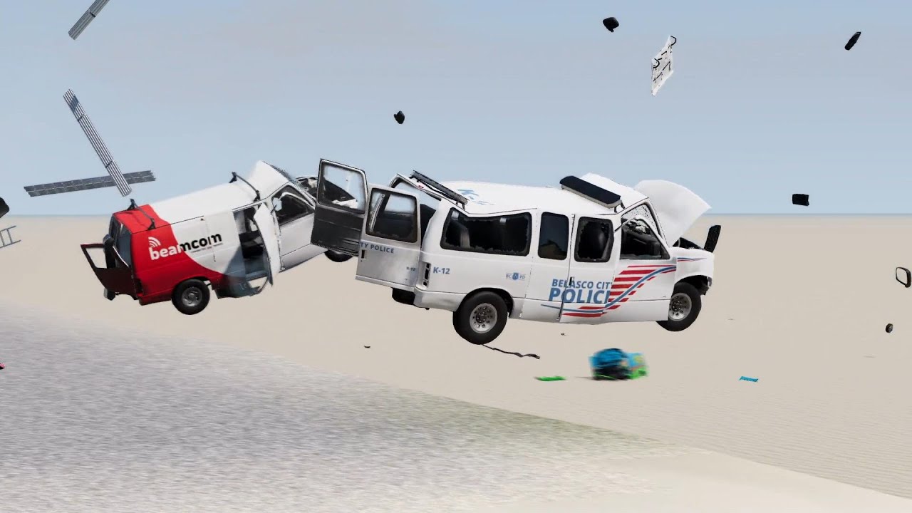 BeamNG.drive | extreme road obstacles | BeamFusionPlays