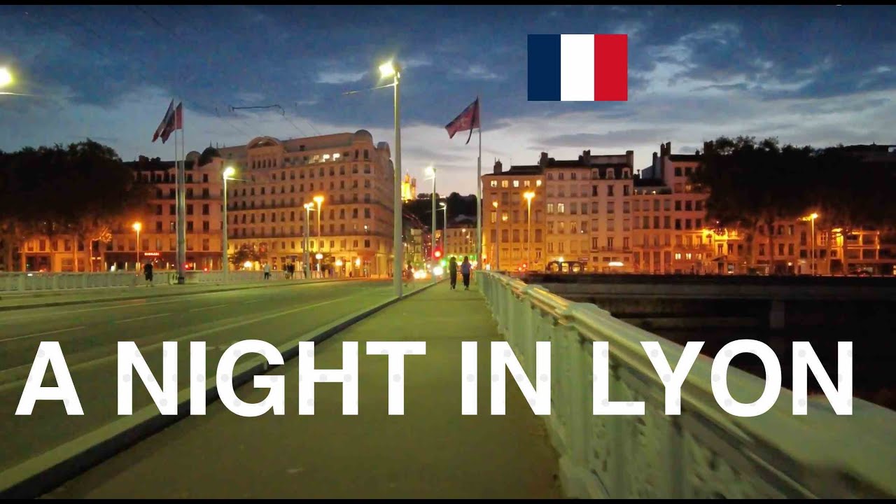 Beautiful Lyon at night