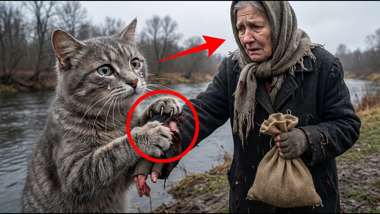 Женщина несла кошку топить за ненужное потомство. Но когда она подошла к реке — кошка вцепилась