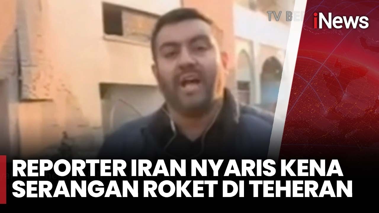 Detik-Detik Reporter Iran Nyaris Terkena Srangan Roket saat 'Live Report' | iNews Siang 7/3