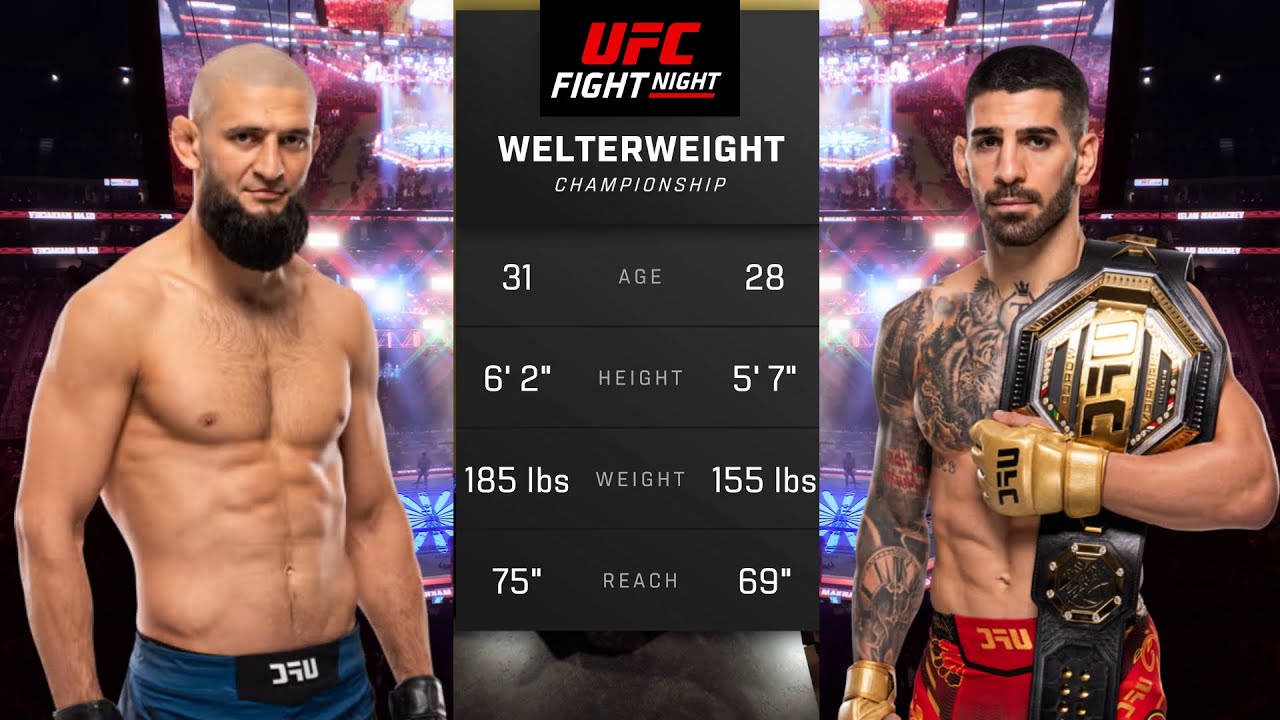 Khamzat Chimaev vs Ilia Topuria Full Fight - UFC 5 Fight Night