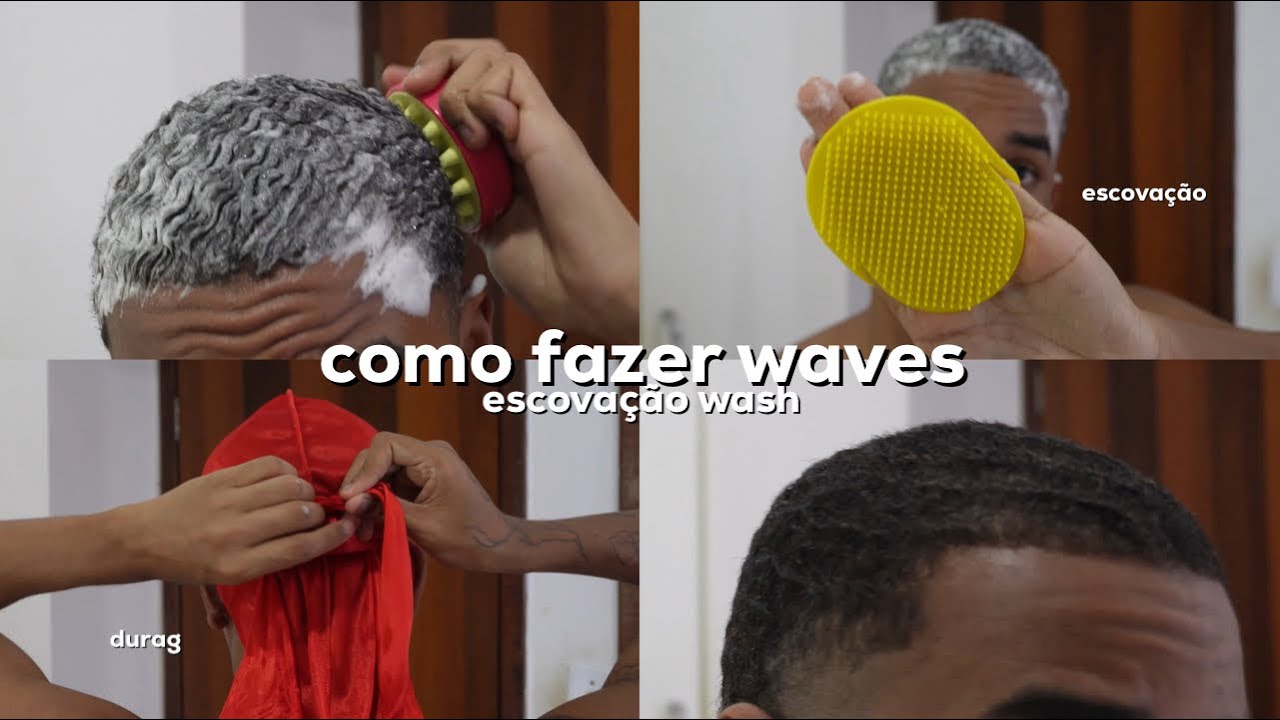 COMO FAZER WAVES | escovação wash & enxágue 🌊🏄🏾