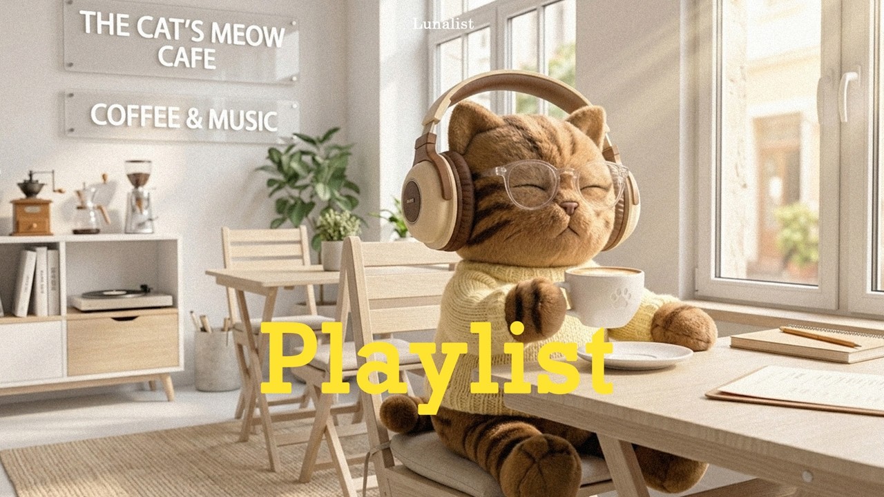 𝐩𝐥𝐚𝐲𝐥𝐢𝐬𝐭 냥이도 즐기는 카페플리☀️햇살을 즐겨요ㅣcoffee&musicㅣ루나리스트