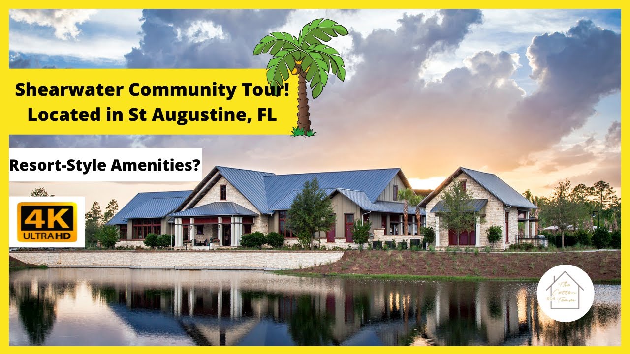 4K - SHEARWATER Community Tour🌴 2021 - Located in St John's county, St Augustine FL!