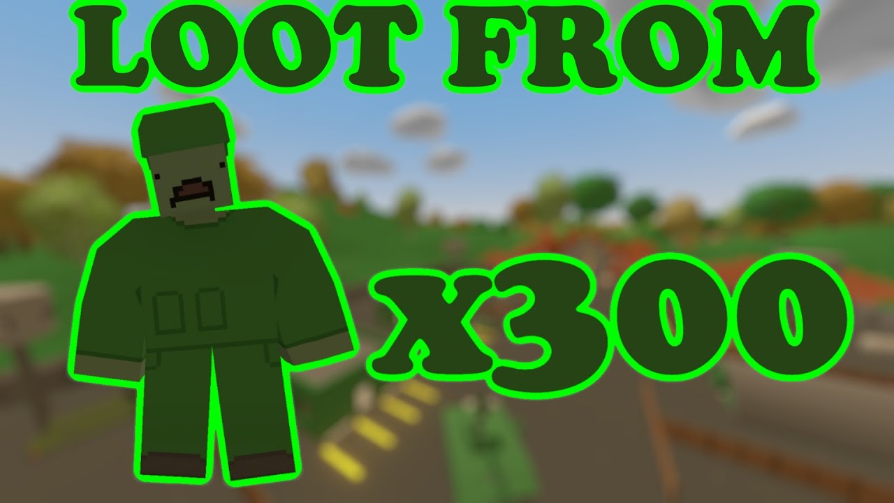 Unturned - Loot from 300 Military Zombies!