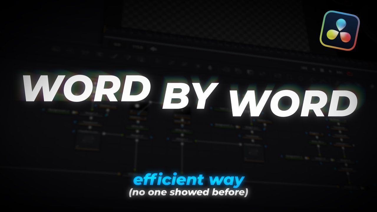 Word By Word Text Effect in Davinci Resolve 19