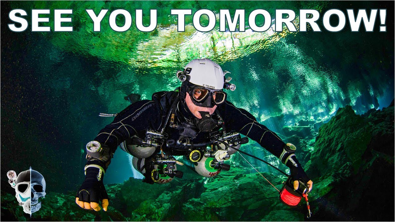 EXTREME DIVING - A long solo cave dive into the darkness!