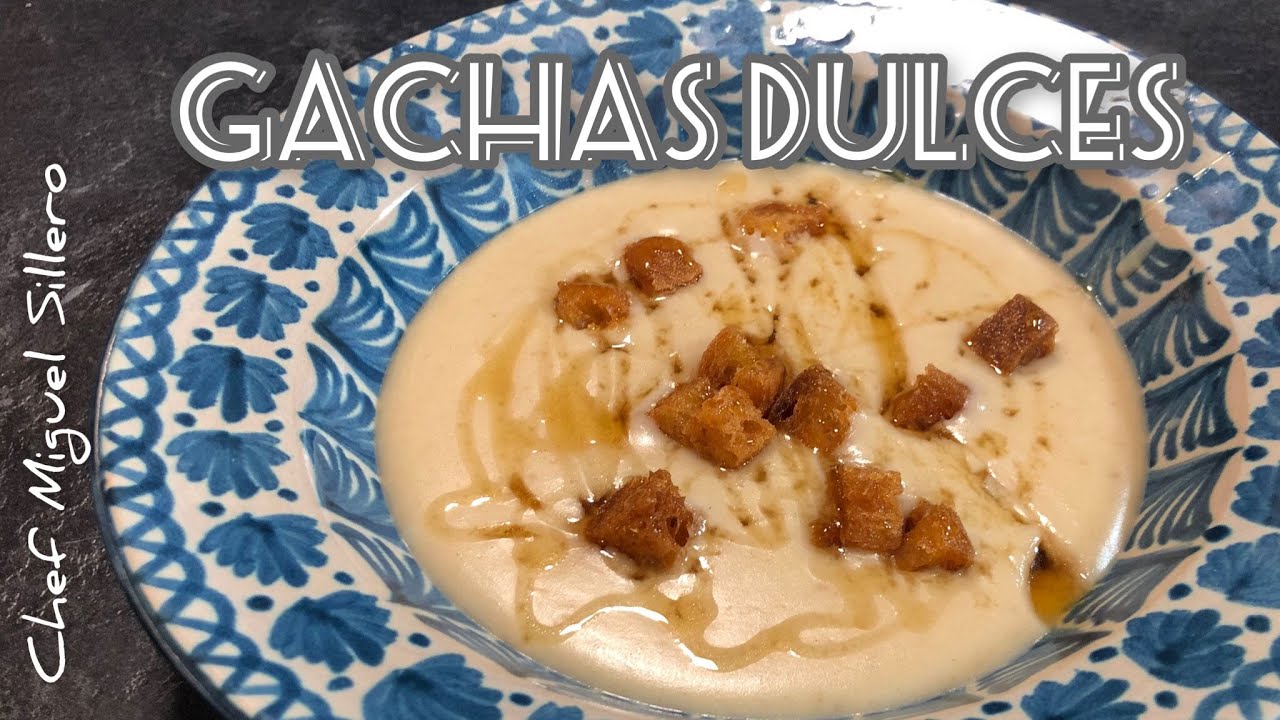 Gachas dulces. Tarbinas. Cocina tradicional granadina.