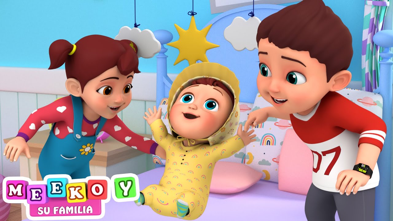 La señorita Polly tenía una muñeca 😍 Canciones infantiles | Meeko's Family en Españo