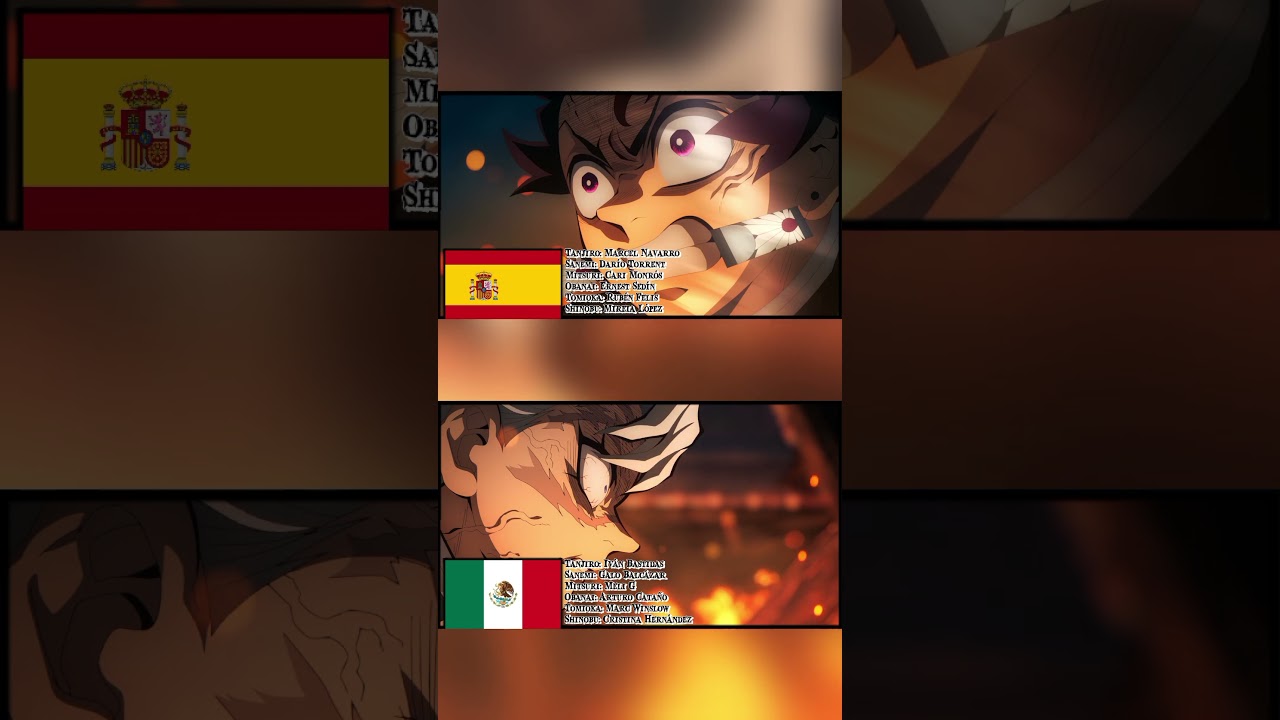 &iexcl;Muzan! | Comparaci&oacute;n de Doblaje Latino y Castellano #kimtsunoyaiba #demonslayer