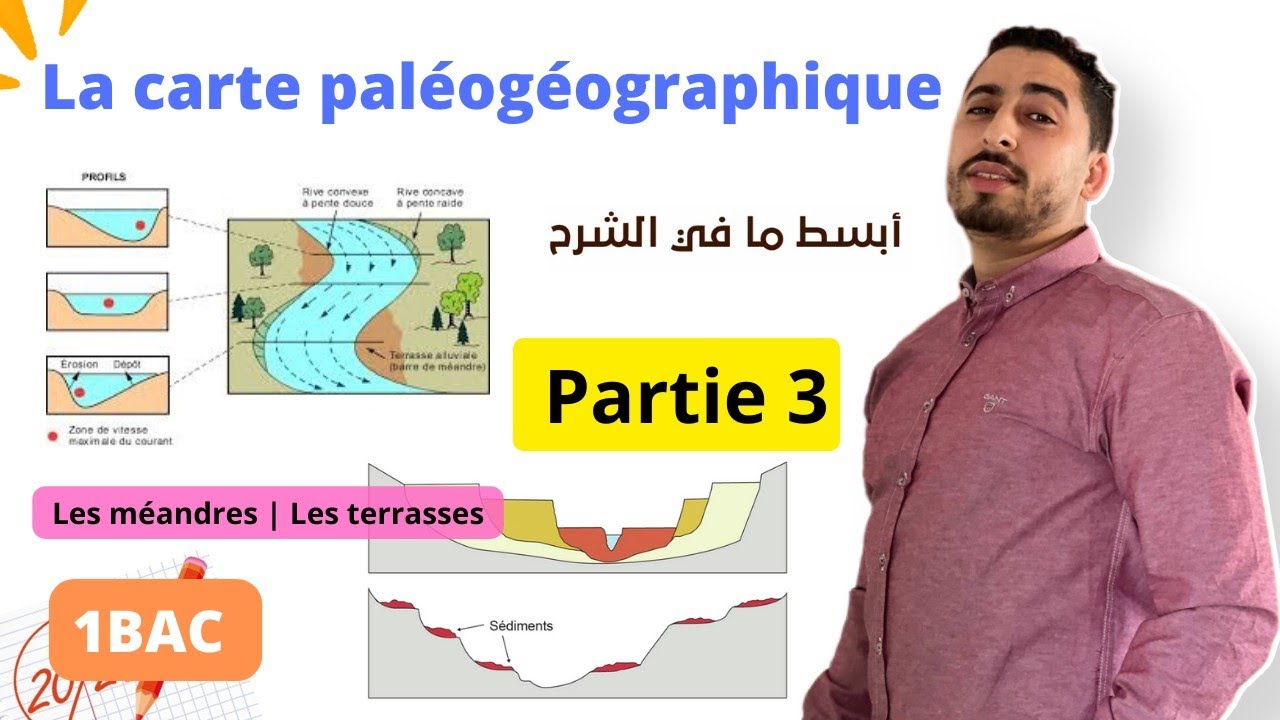 1BAC : La carte paléogéographique | Partie 3 💥 Les méandres - Les terrasses fluviatiles 💯🔥SvT🔥💯