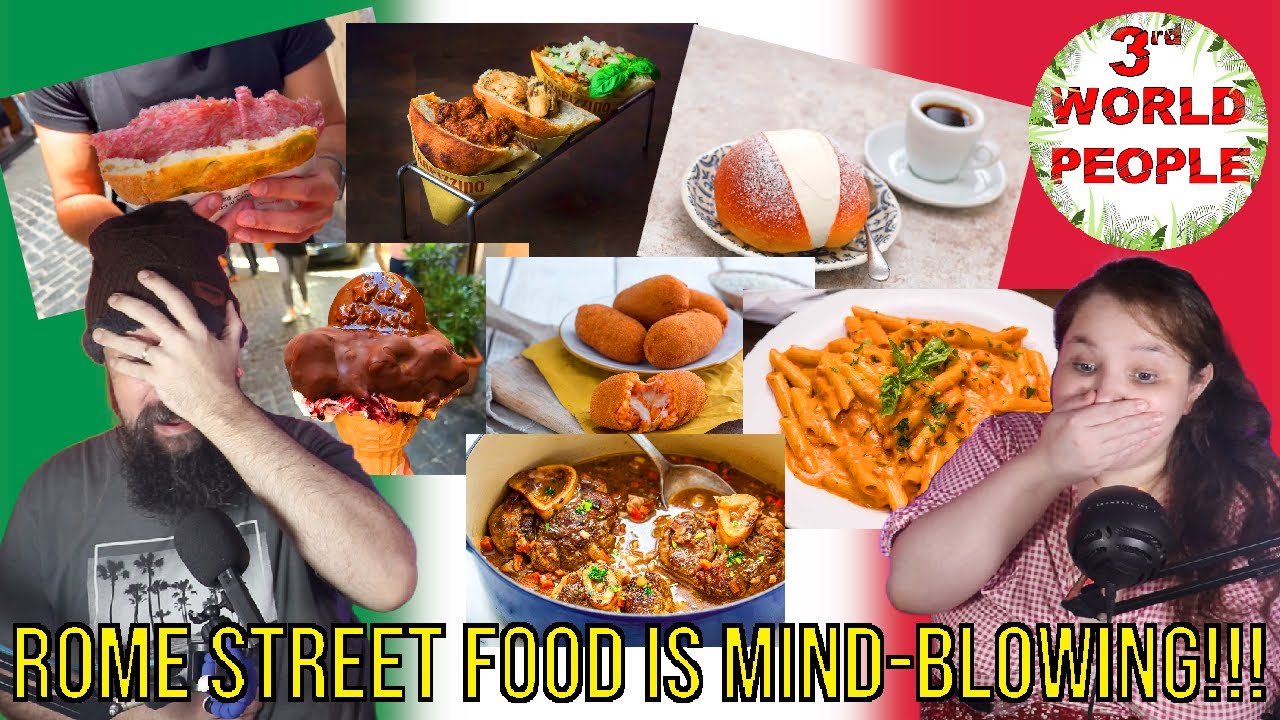 3rd WORLD PEOPLE DISCOVER STREET FOOD IN ROME | ITALY REACTION