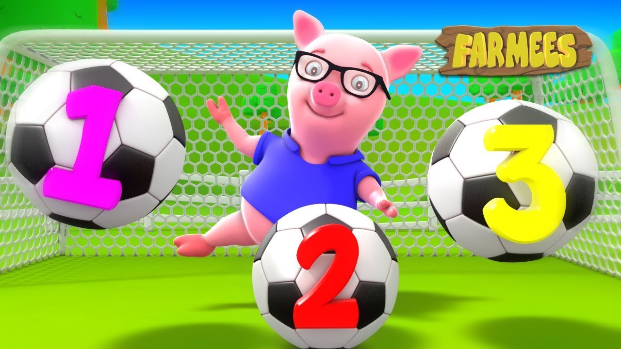 123 Soccer Song | Learning Video For Babies by Farmees
