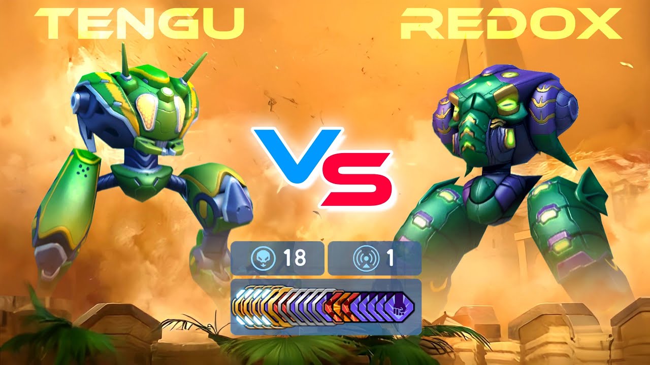 TENGU vs REDOX - No Weapon - Mech Arena