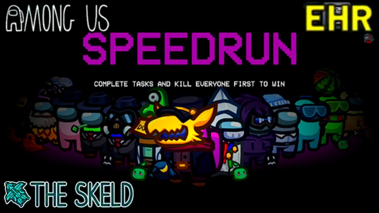 Among Us SpeedRun 50 Tasks Challenge on Skeld Map
