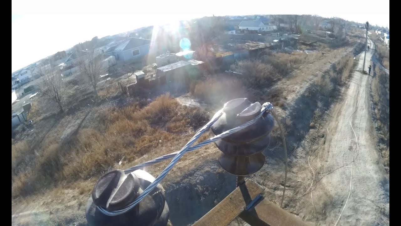 Монтаж ВЛ-10кВ.  ЛЭП