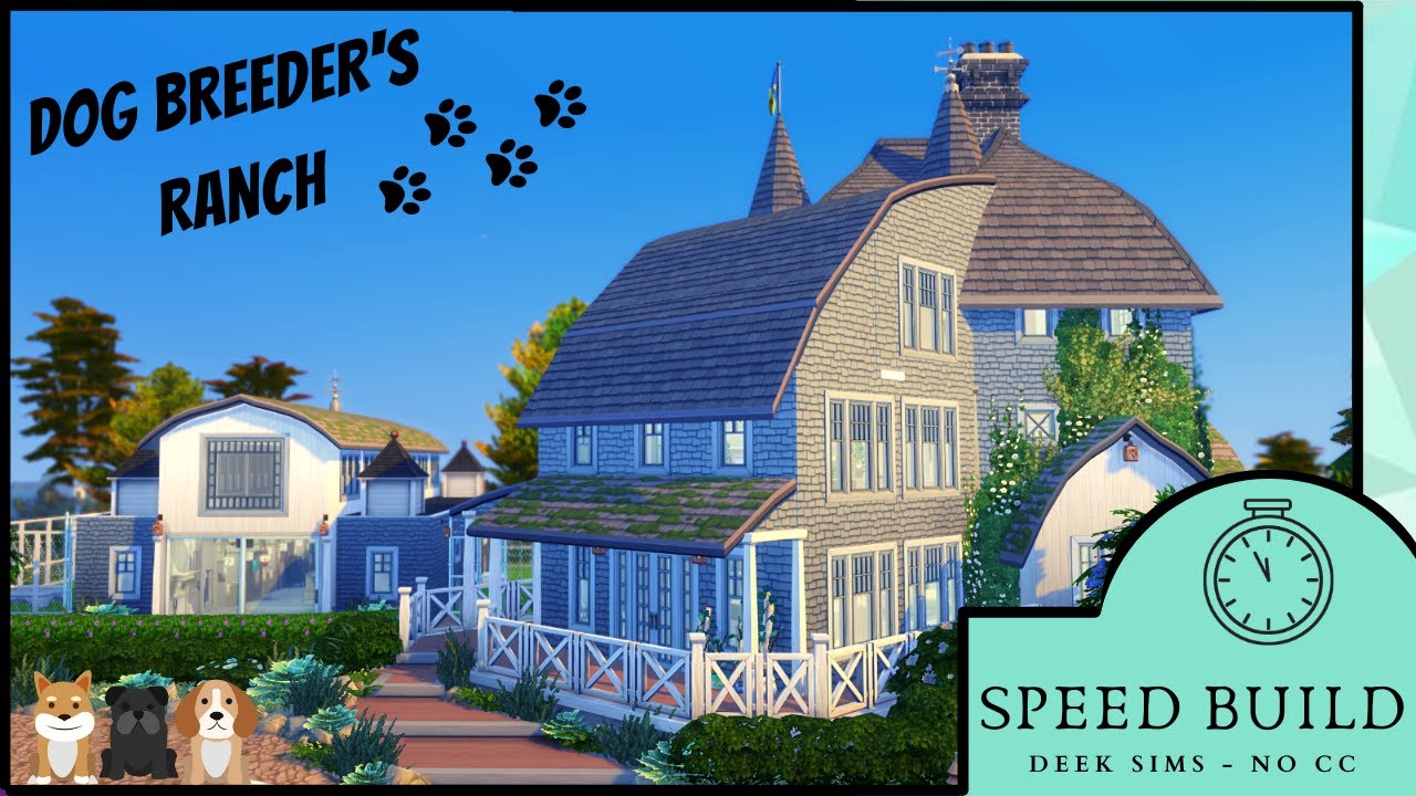 Dog Breeder's Perfect Home [No CC] | Sims 4 Speed Build | DeeK Sims