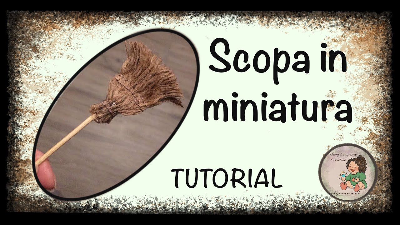 Scopa in miniatura. Miniatura di scopa per case di bambole, dollhouse. come fare una scopa.