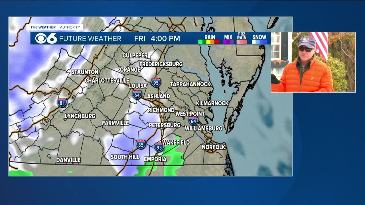 Updated look at when clipper system will bring snow showers, Arctic air to Virginia
