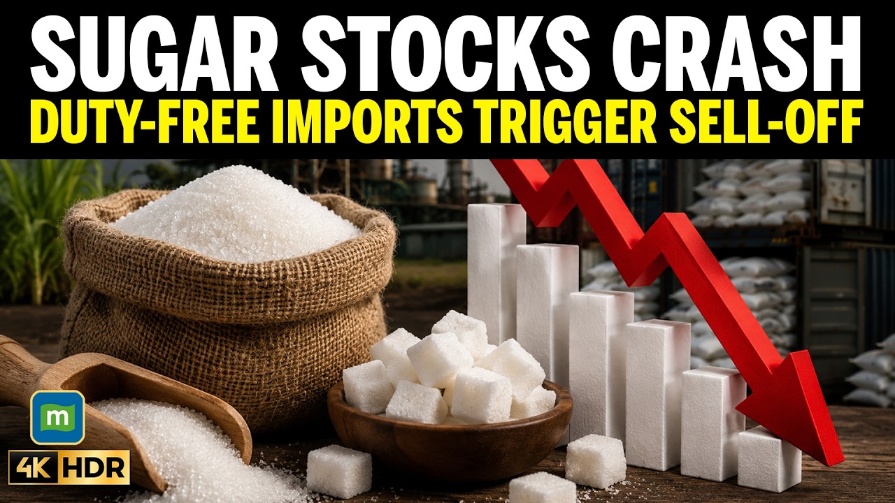 Sugar Stocks Crash Up To 5% As India Allows Duty-Free Imports Of 1 Million Tonnes Of Raw Sugar