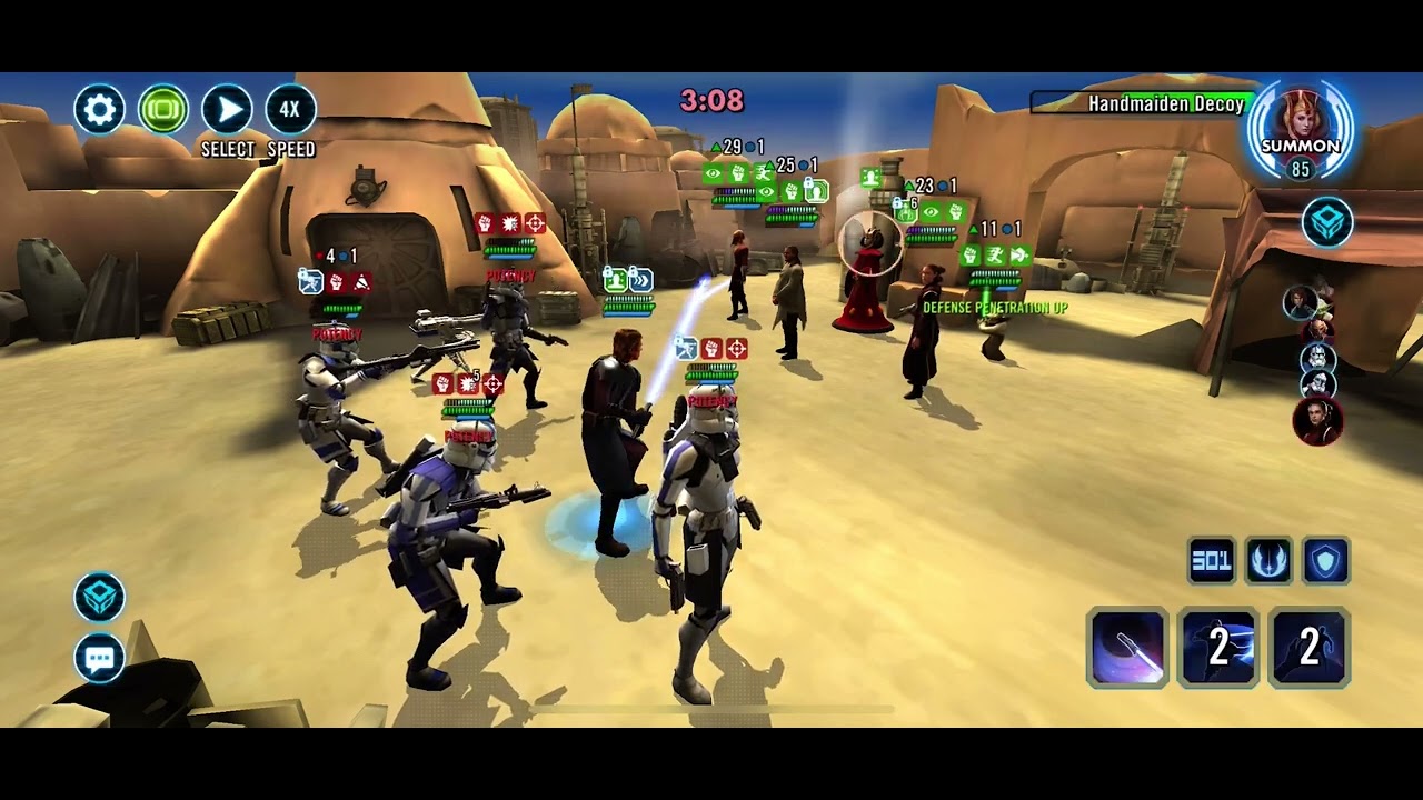 GAS vs  R9 Queen Amidala with Lv9 padawan datacron