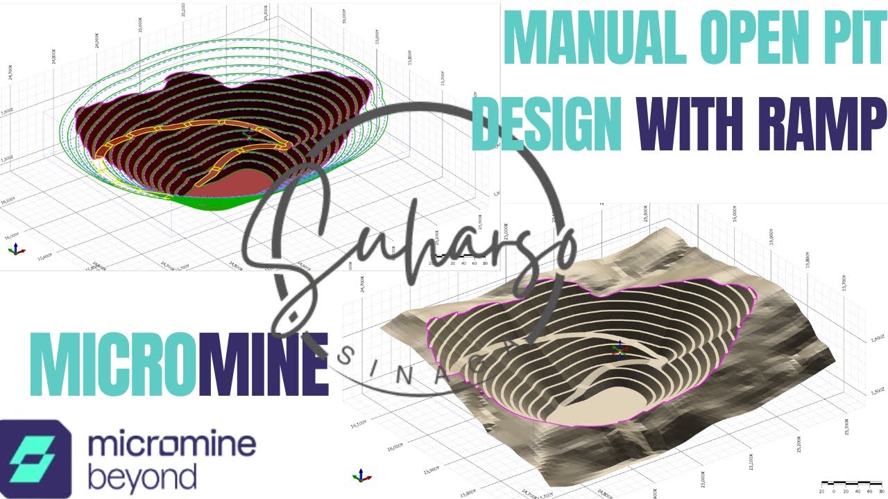 Micromine 2025 - Manual Pit Design with Ramp (Bahasa)