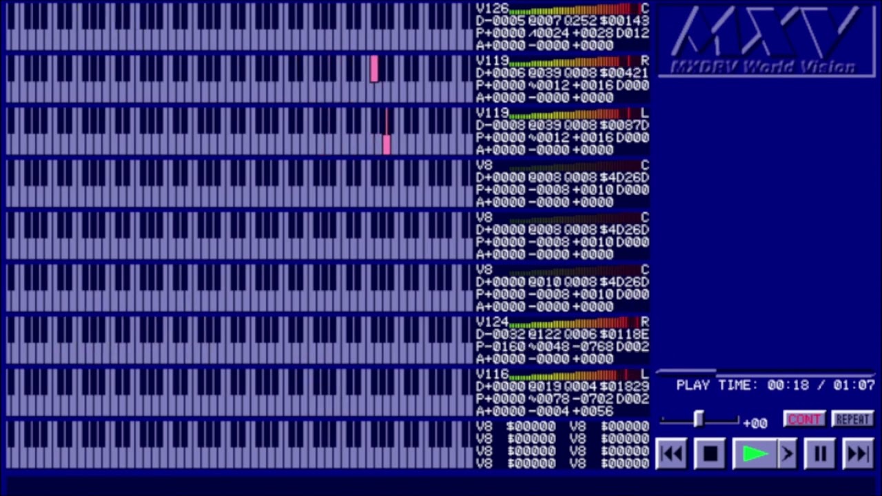 ym2151音源でゲーム曲4曲
