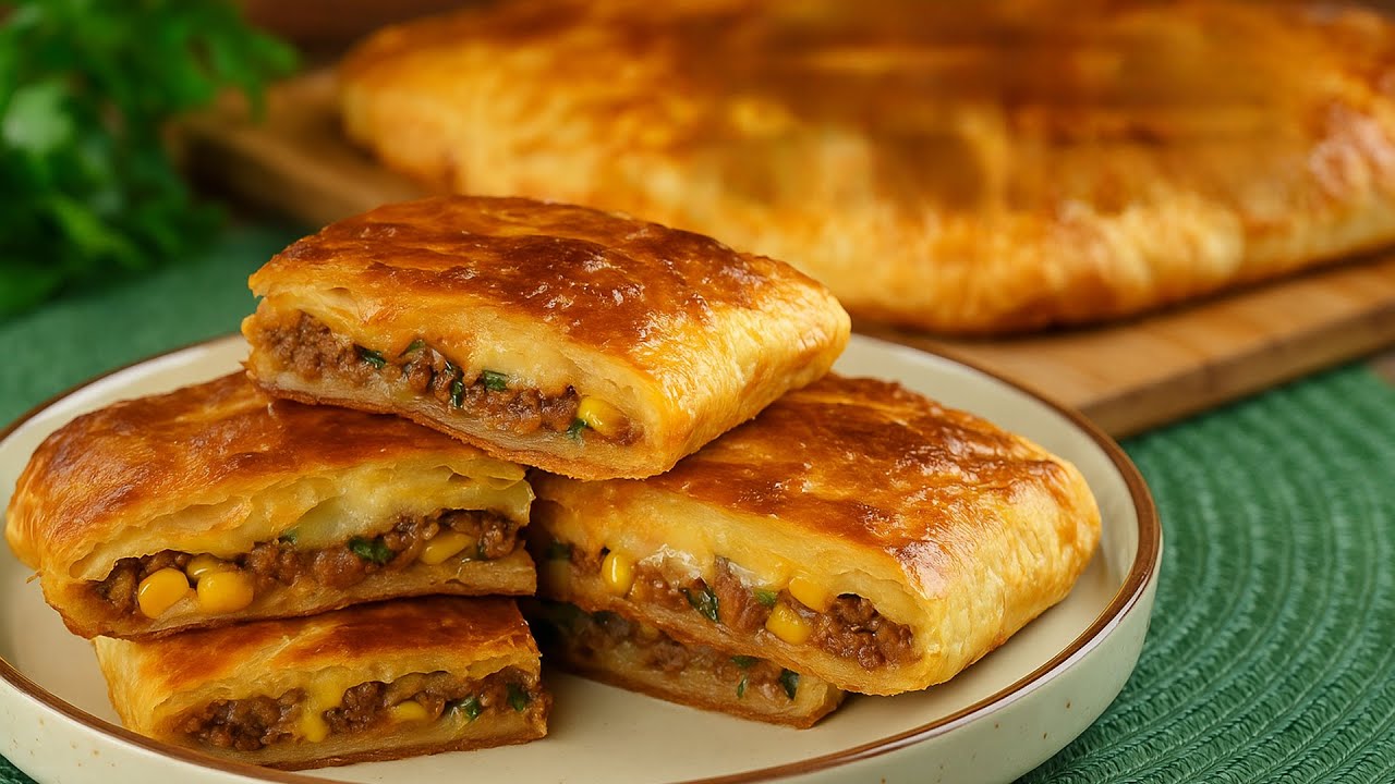 Лёгкий и быстрый рецепт | Мексиканский пирог с мясом и сыром