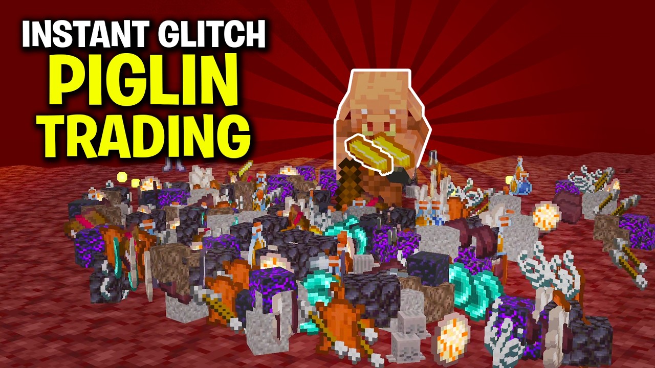 *Instant Glitch* PIGLIN TRADING - Minecraft Bedrock 26.2+