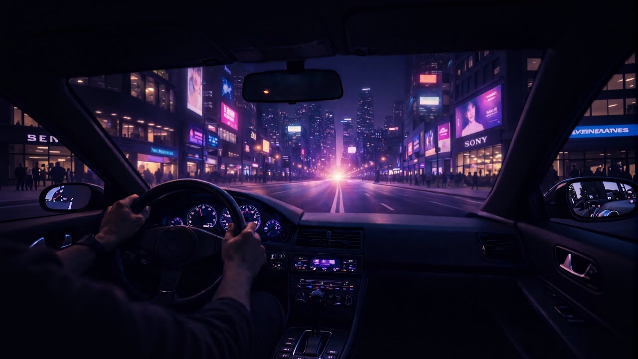 Chill Synthwave Night Drive Mix | Neon City, Late Night & Relax (1 Hour)