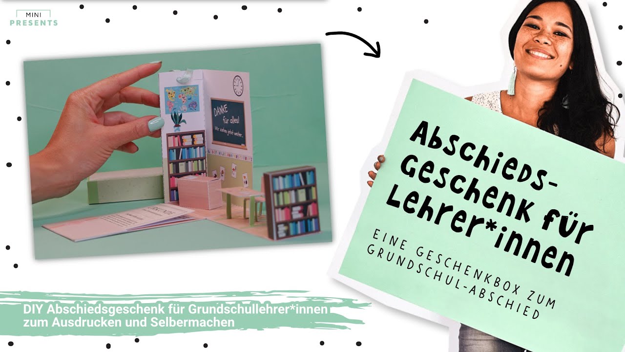 Abschiedsgeschenk für Grundschullehrer basteln | DIY Geschenk zum Schulabschied | mini-presents