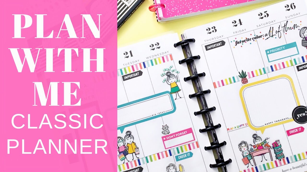 PLAN WITH ME | CLASSIC Happy Planner | Color Me Happy & Stick Babe Essentials | July 20-26, 2020