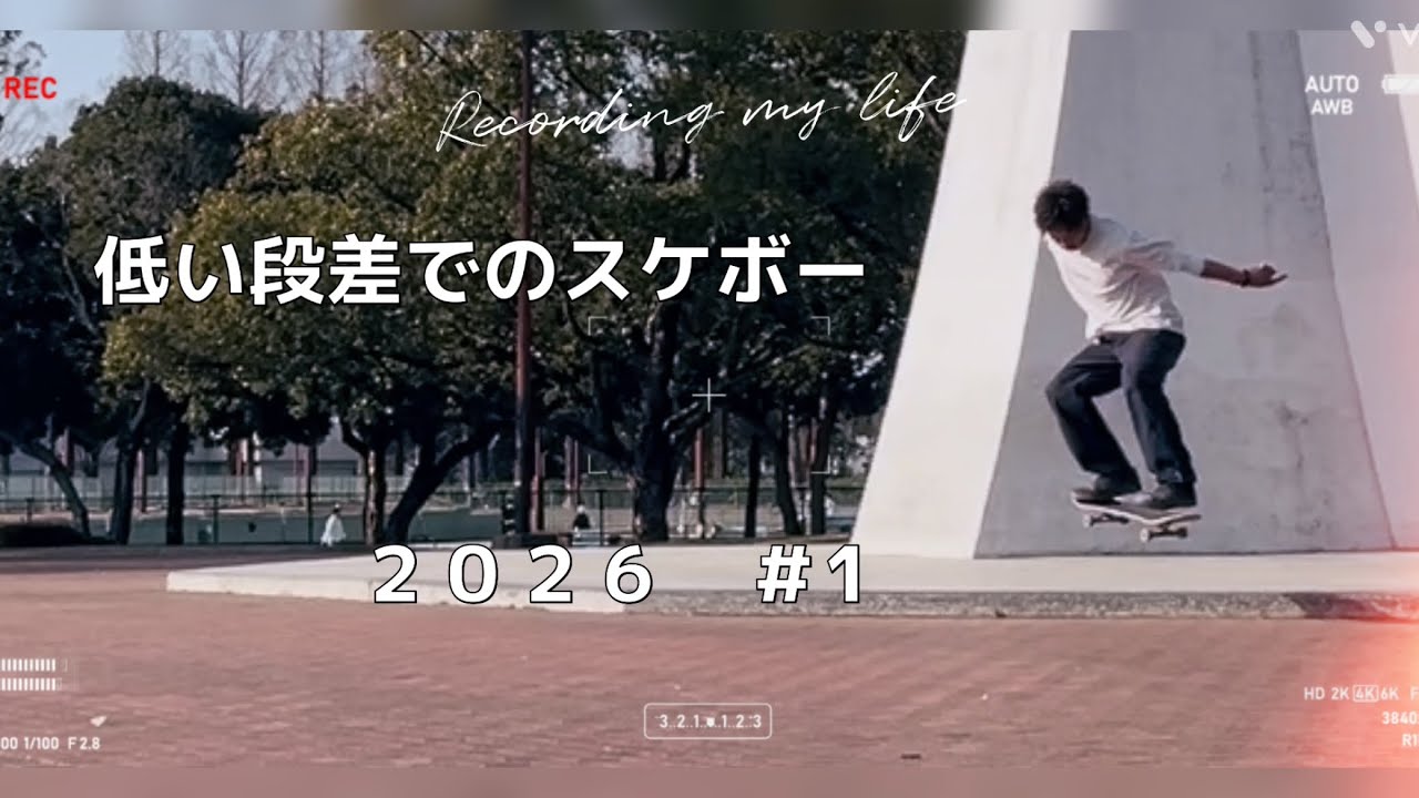 低い段差でのスケボー