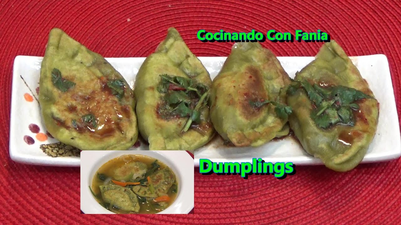 Como hacer dumplings de espinacas y sopa 2 recetas