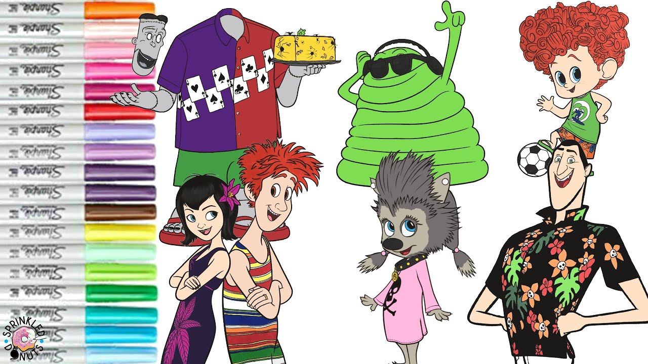 Hotel Transylvania 3 Coloring Book Compilation Mavis Johnny Winnie Count Dracula Frankenstein