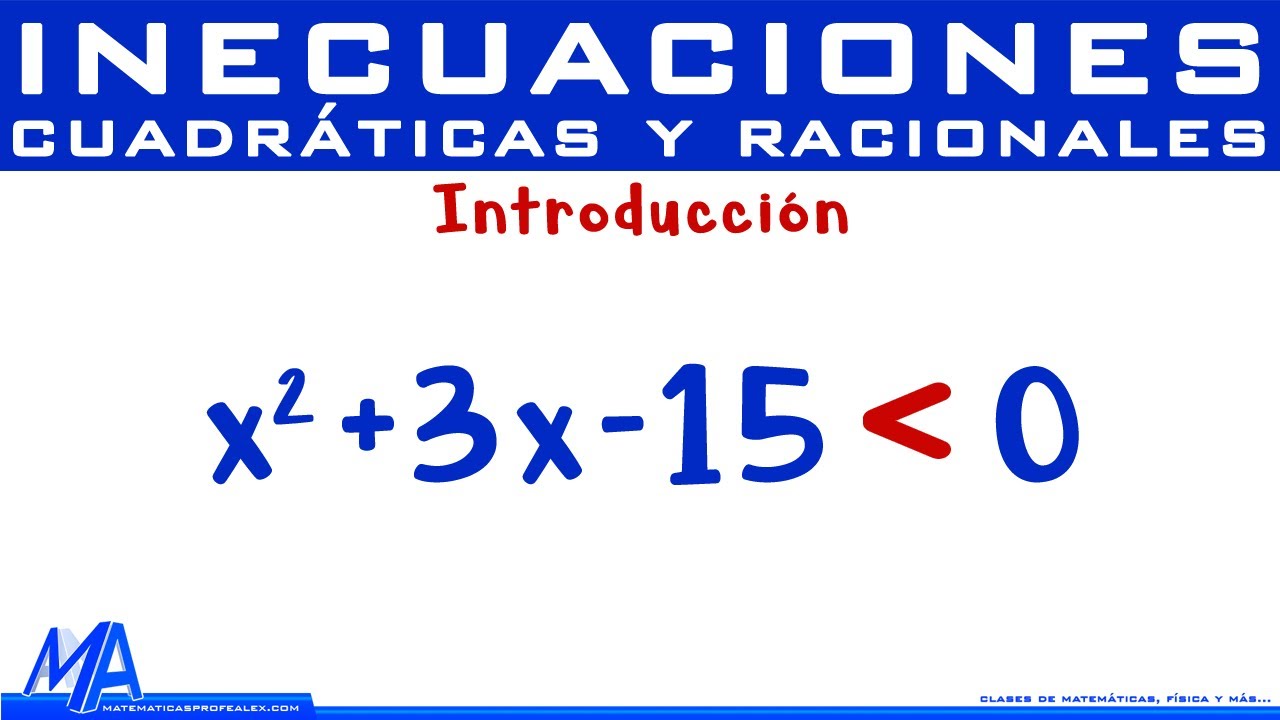 Inecuaciones Cuadráticas y Racionales | Introducción