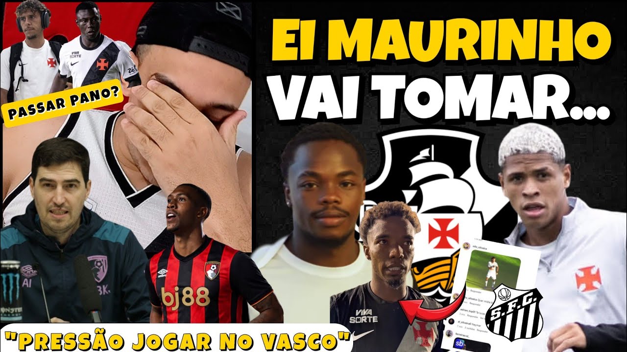INJUSTO! THIAGO MENDES ZOADO POR SANTISTAS| JOGADORES DO VASCO! O MAURINHO NÃO INCOMODA VOCÊS? 