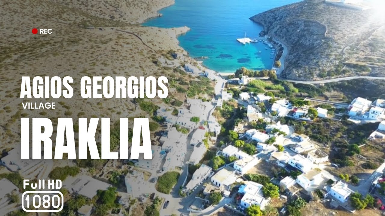Agios Georgios village, SAINT GEORGE - IRAKLIA island.(GREECE).Villaggio di San Giorgio. FullHD 1080