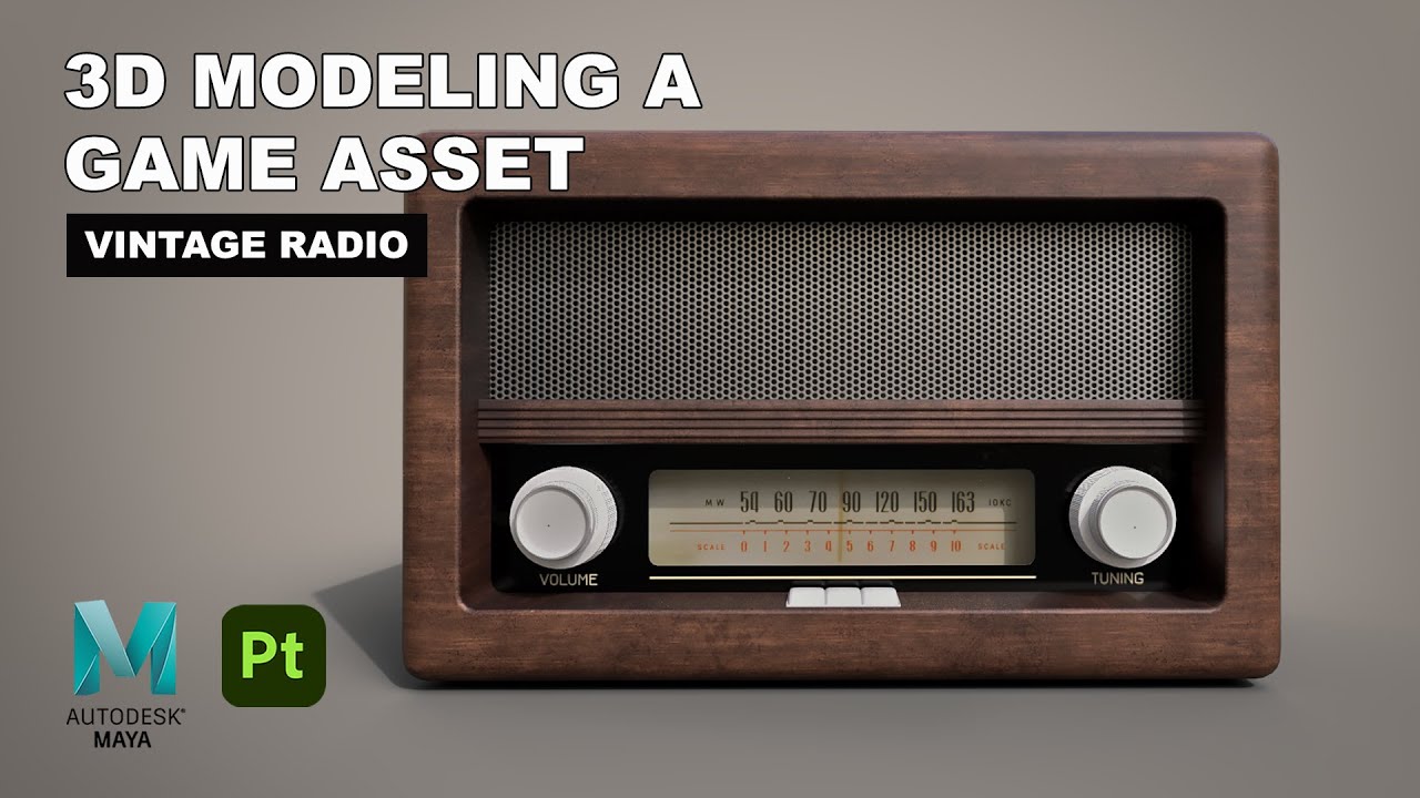 Vintage Radio | Game asset | Autodesk Maya + Substance Painter