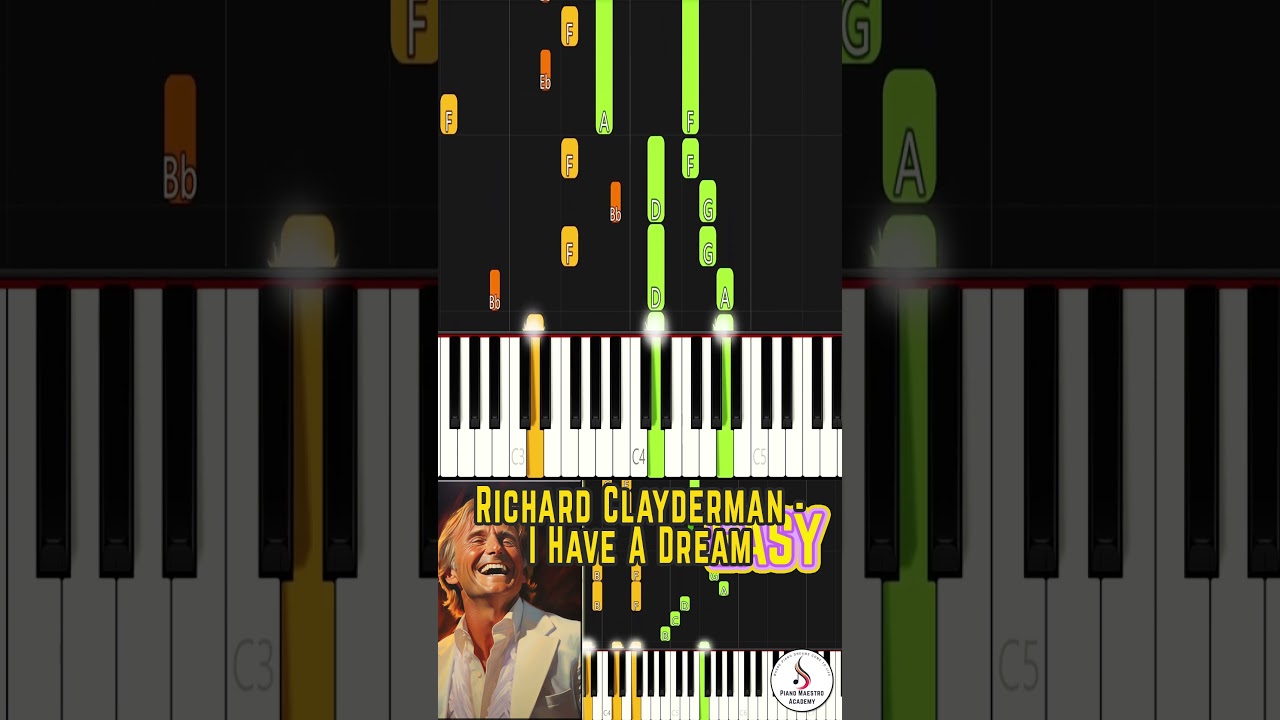 🎹🎶Richard Clayderman - I Have A Dream - Easy Piano Tutorial - Beginner