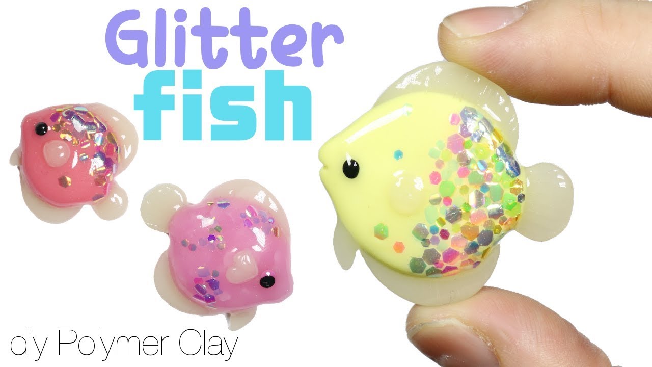 How to DIY Glitter Scale Fish Polymer Clay Tutorial