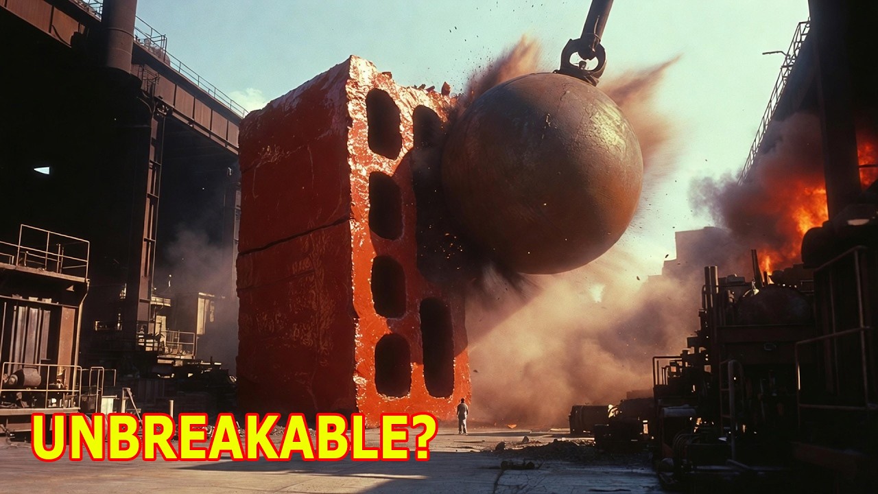 Building the World’s Largest Red Clay Brick | 2000°F Kiln & Wrecking Ball Test 🧱