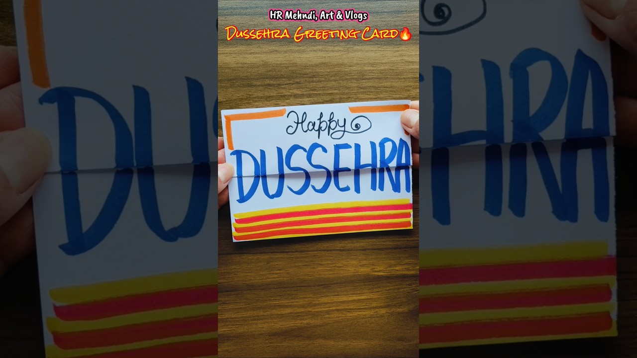 Dussehra greeting card/Vijaydashami drawing #shorts #dussehra #vijayadashami#viral#ravanstatus